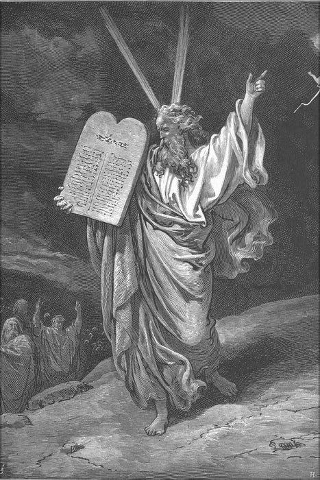 Poster, Many Sizes Available; Moses Comes Down From Mount Sinai  From Gustave Dore English Bible
