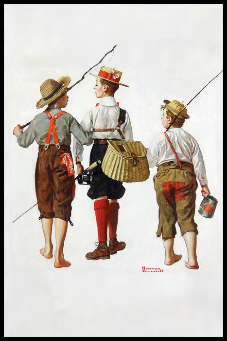 Poster, Many Sizes Available; Fishing Trip, By Norman Rockwell 1919