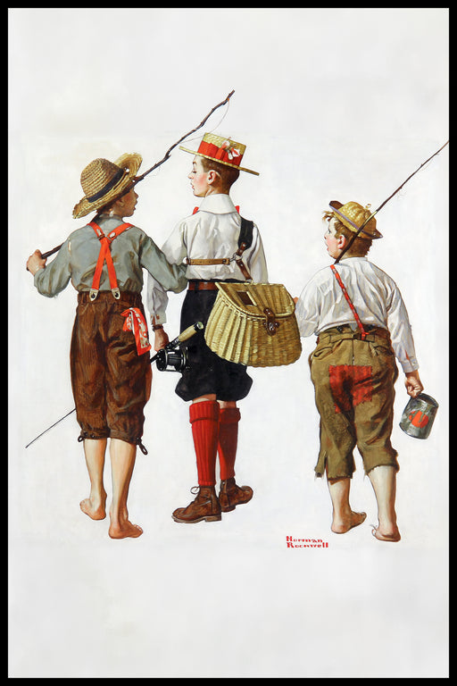 Poster, Many Sizes Available; Fishing Trip, By Norman Rockwell 1919