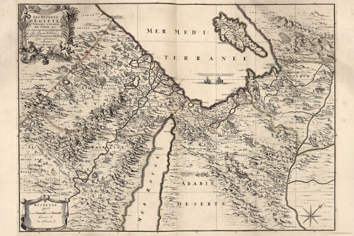 Poster, Many Sizes Available; Map Of Middle East Egypt Israel 1693