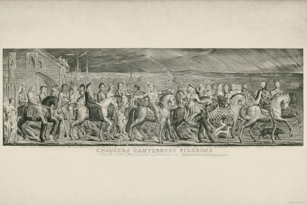 24"x36" Gallery Poster, chaucers canterbury tales pilgrims pb1810