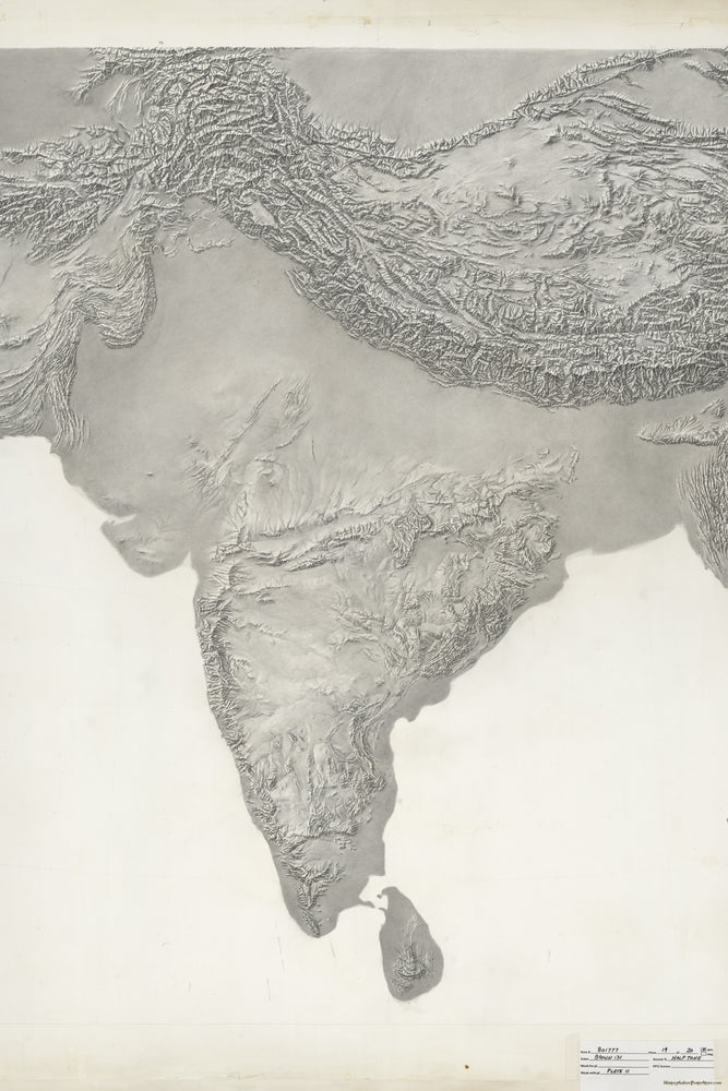 Poster, Many Sizes Available; Cia Terrain Map Of South Central Asia India