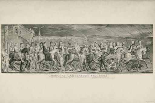 24"x36" Gallery Poster, chaucers canterbury tales pilgrims pb1810