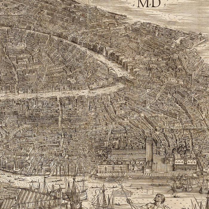 24"x36" Gallery Poster, Jacopo de' Barbari View of Venice