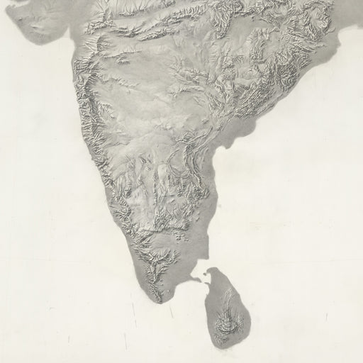 Poster, Many Sizes Available; Cia Terrain Map Of South Central Asia India