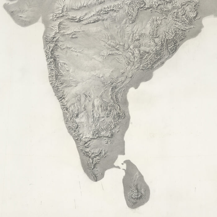 Poster, Many Sizes Available; Cia Terrain Map Of South Central Asia India