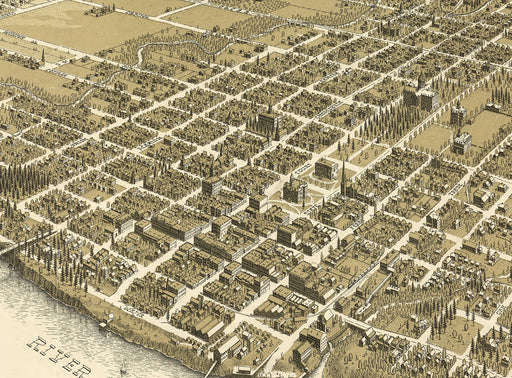 Poster, Many Sizes Available; Birdseye View Map Of Salem Oregon 1905
