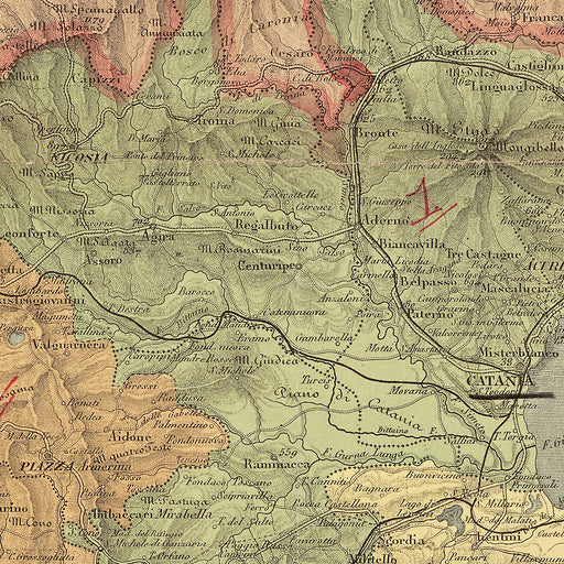 Poster, Many Sizes Available; 1900 Map Of Sicily Italy