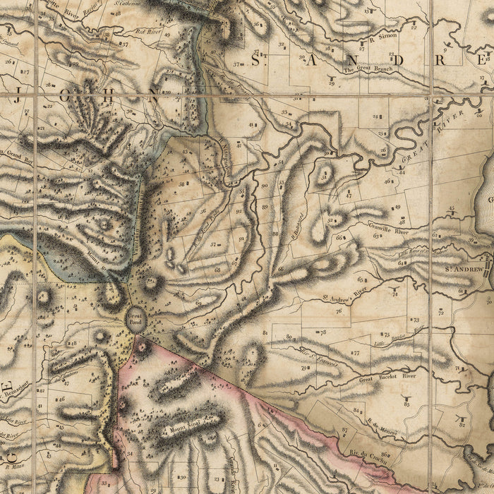 24"x36" Gallery Poster, map of the island of Grenada 1780