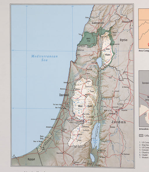 Poster, Many Sizes Available; Cia Map Of Israel Occupied Territories West Bank Gaza Strip Golan Heights