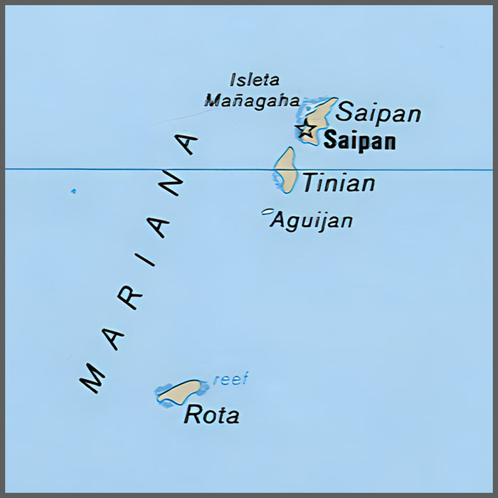 24"x36" Gallery Poster, cia map of Northern Mariana Islands 1989