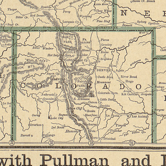 24"x36" Gallery Poster, map Northern Pacific Railroad Oregon Railway 1883