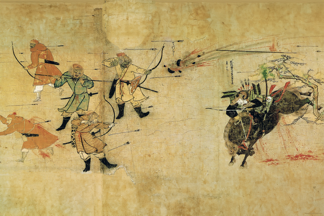 Poster, Many Sizes Available; Samurai Fighting Mongol Horde Mongol Invasion Of Japan. Takezaki Suenaga&#39;S Moko Shurai Ekotoba