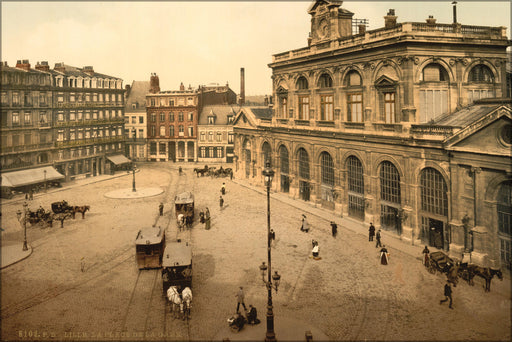 24"x36" Gallery Poster, 05071 The railway station, Lille, France
