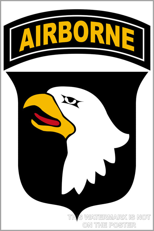 24"x36" Gallery Poster, 101st Airborne Division the Screaming Eagles