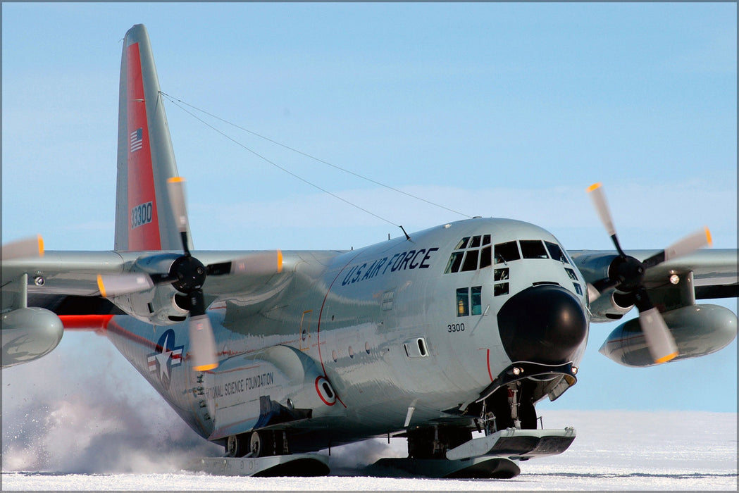 24"x36" Gallery Poster, 139th Airlift Squadron, Lockheed LC-130H Hercules, Greenland