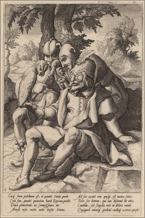 24"x36" Gallery Poster, 1592ca. The Wisdom of Fools etching 24.5 x 17.2 cm Washington DC, NGA