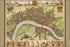 24"x36" Gallery Poster, 17th century map of London, originally started by W.Hollar,