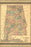 24"x36" Gallery Poster, 1848 Map of Alabama counties