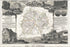 24"x36" Gallery Poster, 1852 Levasseur Map of the Department Du Cantal, France (Cantal Cheese Region)