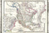 24"x36" Gallery Poster, 1855 Spruner Map of North America - Overview of Discovery, Conquest and Colonization