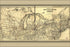 24"x36" Gallery Poster, 1872 Railroad Map of the Chicago and Canada Southern Railway
