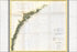 24"x36" Gallery Poster, 1874 U.S. Coast Survey Map or Chart of the Georgia and Carolina Coast ( Charleston and Savannah)