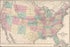 24"x36" Gallery Poster, 1875 map of the united states of america p2