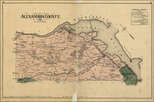 24"x36" Gallery Poster, 1878 Alexandria County Virginia