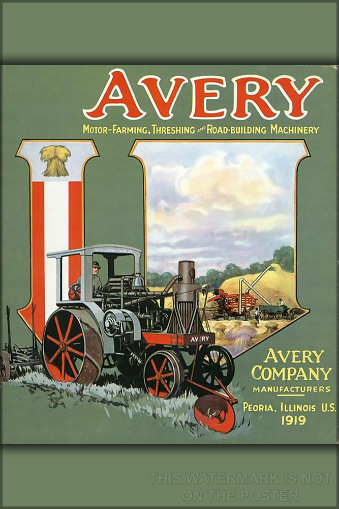 24"x36" Gallery Poster, 1919 Avery Company catalog cover
