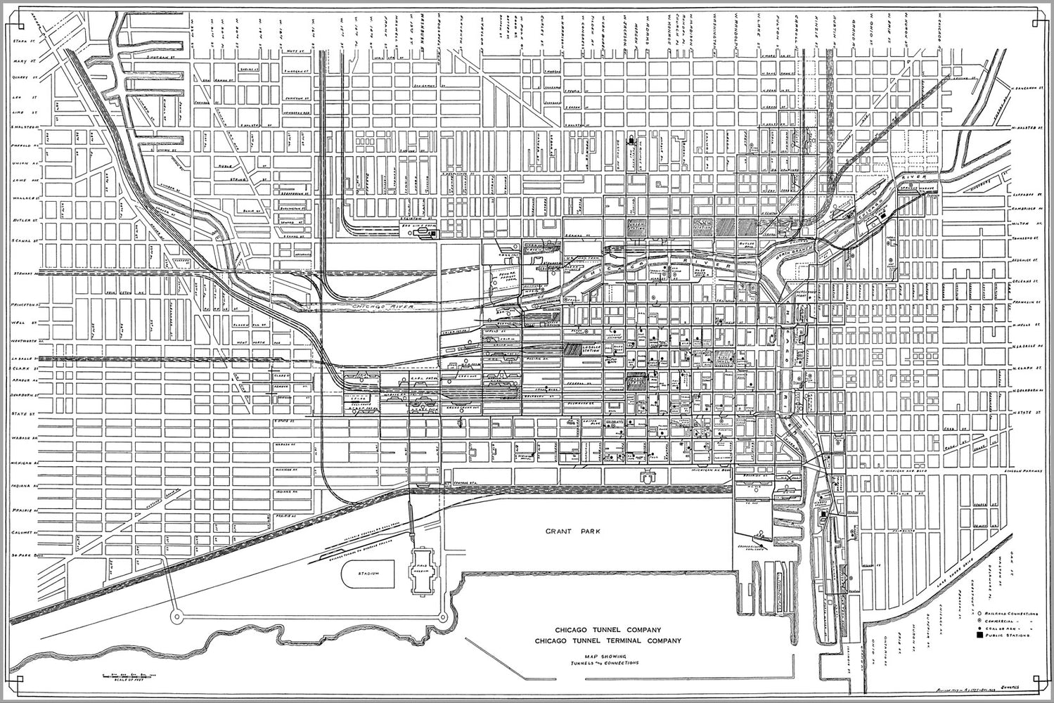 24"x36" Gallery Poster, 1937 Chicago Tunnel Terminal Company