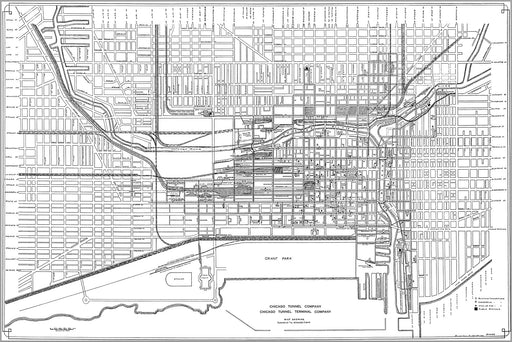 24"x36" Gallery Poster, 1937 Chicago Tunnel Terminal Company