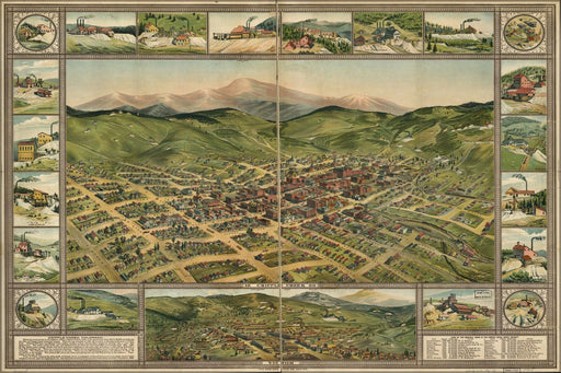 Poster, Many Sizes; Map Of Cripple Creek, Colorado 1896