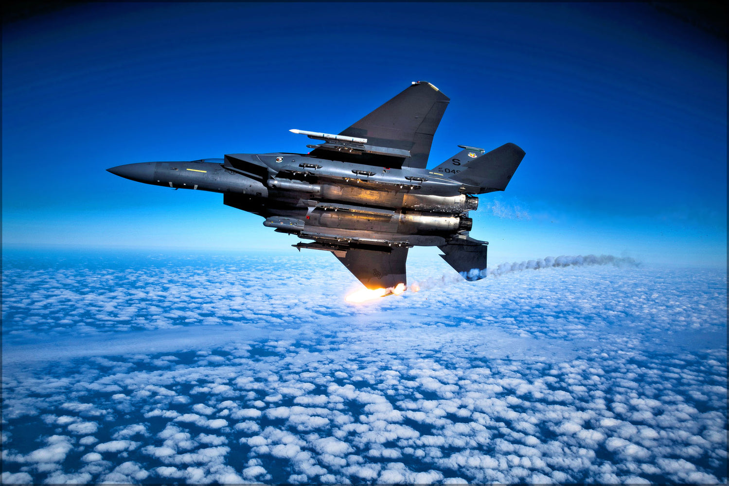 24"x36" Gallery Poster, 335th Fighter Squadron F 15E Eagle