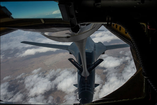 24"x36" Gallery Poster, 34th EBS B 1B refuels over Syria 150210 F MG591 165