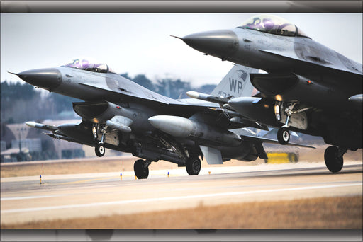 24"x36" Gallery Poster, 35th Fighter Squadron F-16C f-16 Fighting Falcons