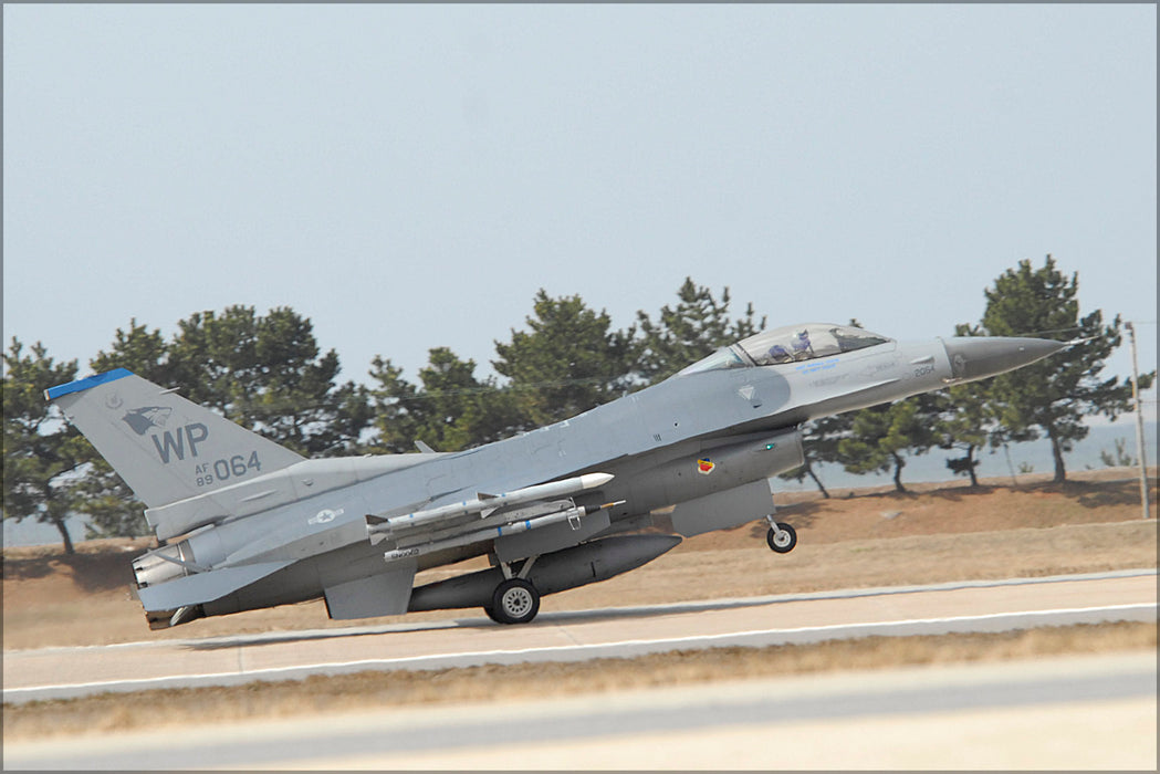 24"x36" Gallery Poster, 35th Fighter Squadron General Dynamics F 16C Block 40F Fighting Falcon 89 2064