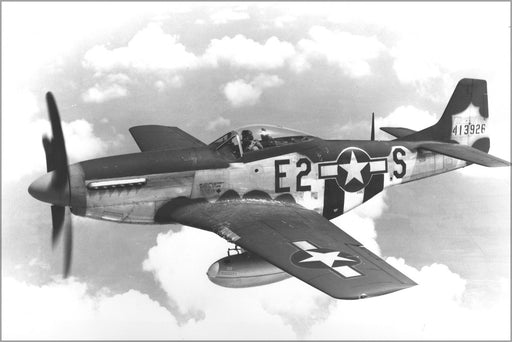 24"x36" Gallery Poster, 375th Fighter Squadron North American P 51D 5 NA Mustang 44 13926