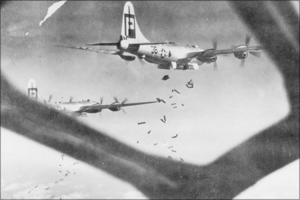 24"x36" Gallery Poster, 39th Bomb Group B-29 superfortress bomber, Hiratsuka, Japan