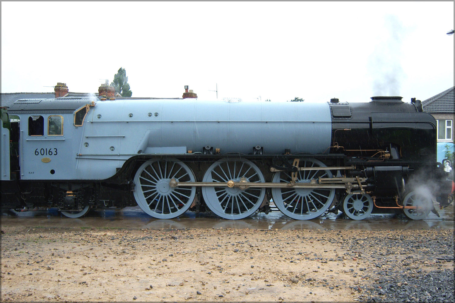 24"x36" Gallery Poster, 60163 Tornado locomotive steam engine train side view