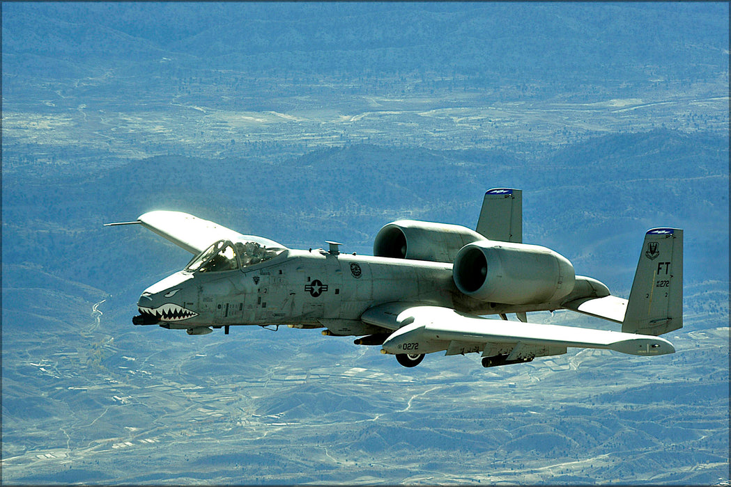 24"x36" Gallery Poster, A-10 Thunderbolt II warthog combat mission Afghanistan
