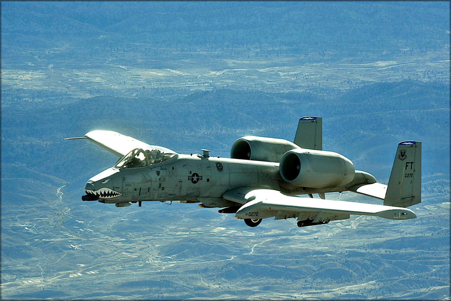 24"x36" Gallery Poster, A-10 Thunderbolt II warthog combat mission Afghanistan