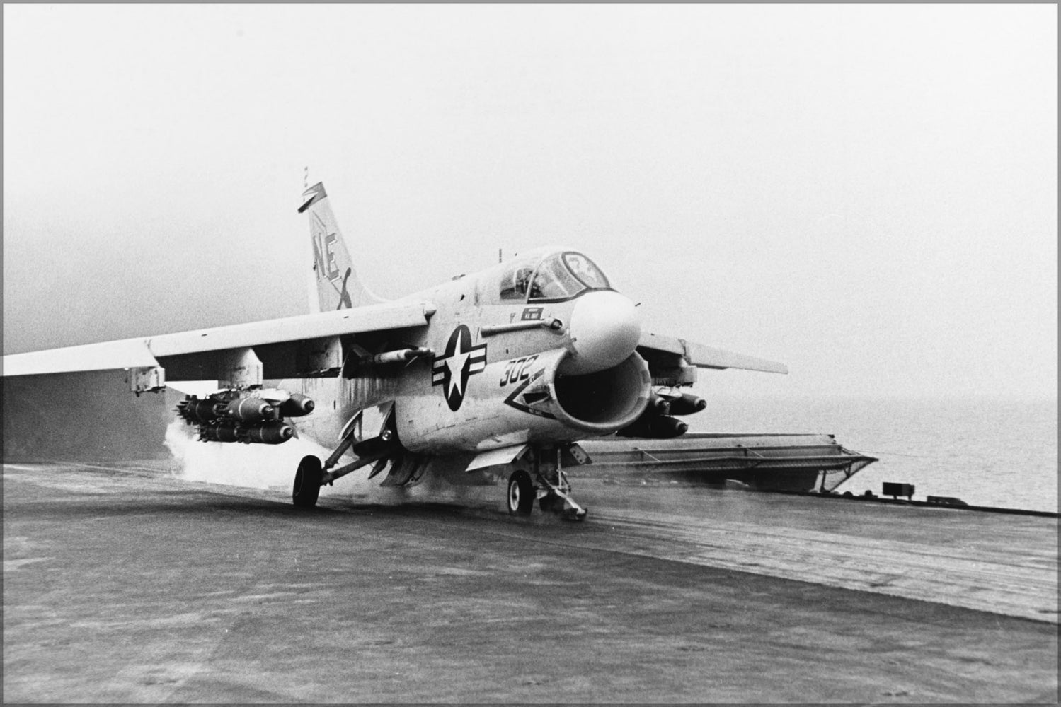 24"x36" Gallery Poster, A-7A Corsair II (VA-147) Argonauts USS Ranger (CVA-61) 1968