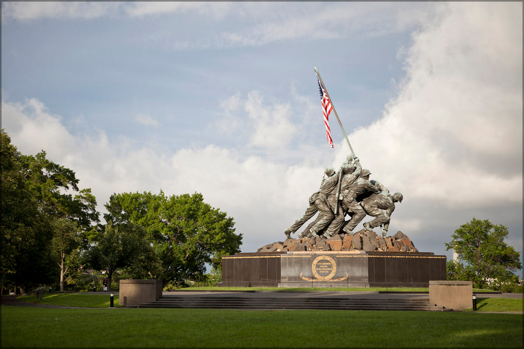 24"x36" Gallery Poster, A view of the Marine Corps War Memorial in Arlington, Va., before the Sunset Parade June 18, 2013 130618 M KS211 0