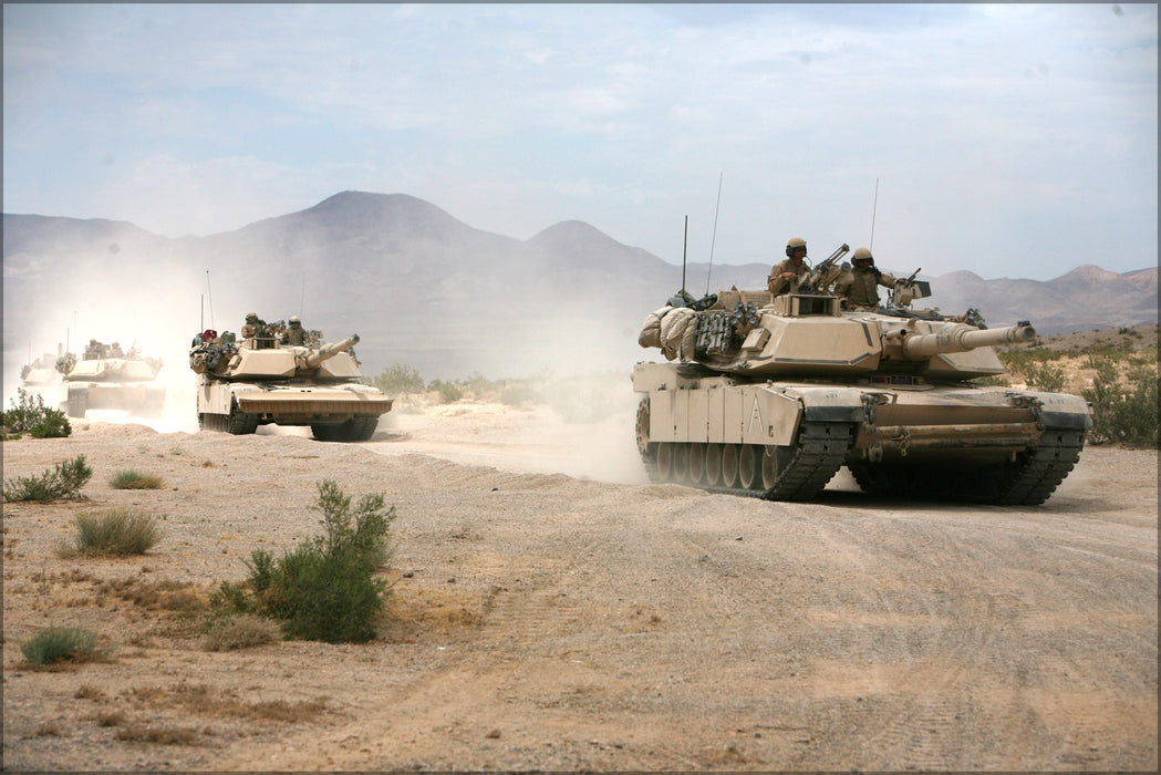 24"x36" Gallery Poster, Abrams tanks on the way