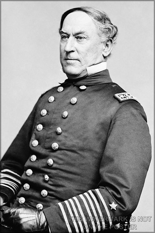 24"x36" Gallery Poster, Admiral David Farragut,