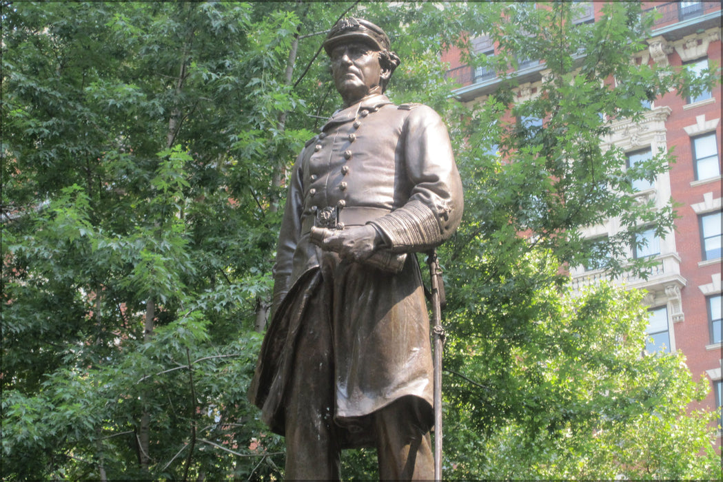 24"x36" Gallery Poster, Admiral Farragut statue in Madison Square Park new york city
