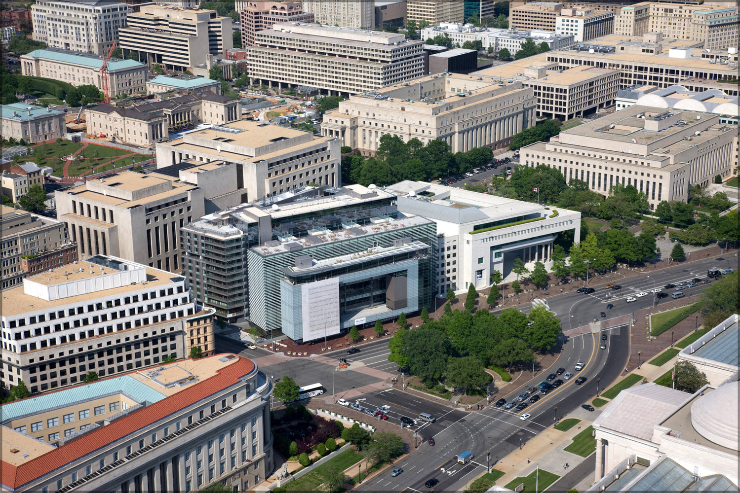 24"x36" Gallery Poster, Aerial view of the Newseum