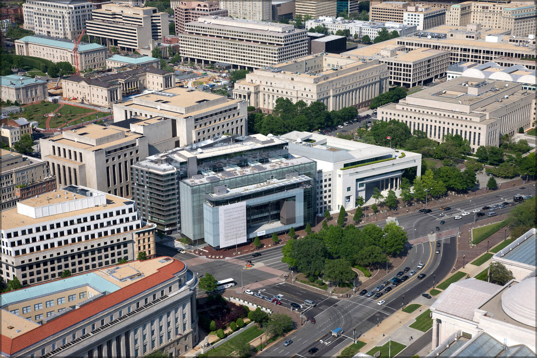 24"x36" Gallery Poster, Aerial view of the Newseum
