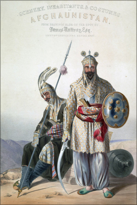 24"x36" Gallery Poster, Afghan royal soldiers of the Durrani Empire afghanistan 1847 sold01